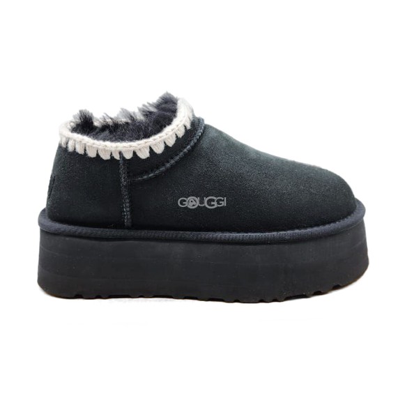 Женские ультра мини угги на платформе Ugg Ultra Mini Platform Black 