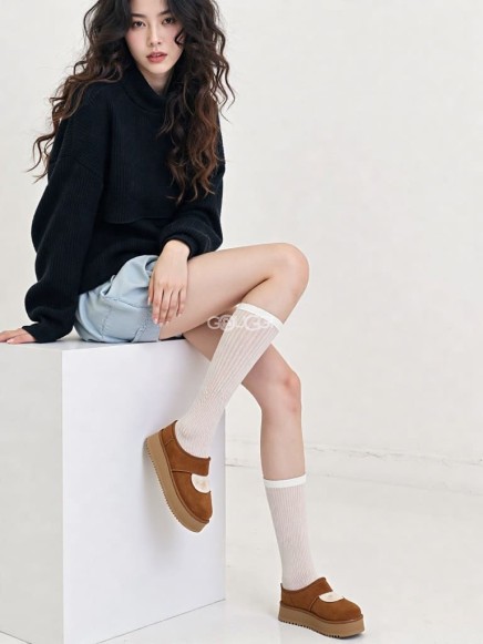 Женские слипоны на платформе Ugg Bea Mary Jane Chestnut