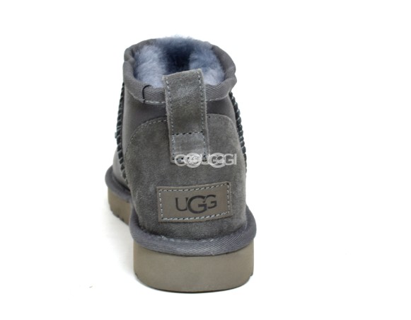 Женские ультра мини угги UGG Classic Ultra Mini Metallic Grey
