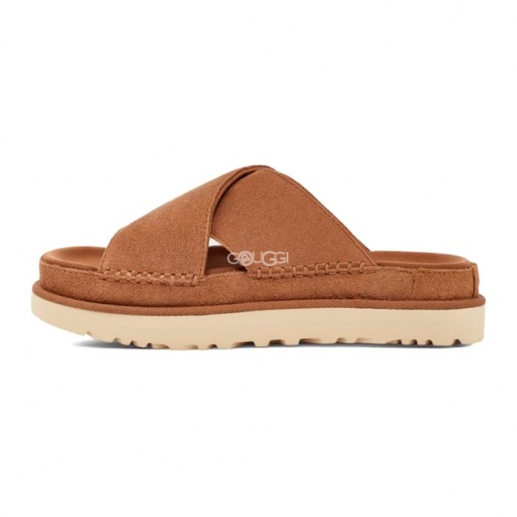 Женские шлепанцы Ugg Goldenstar Cross Chestnut