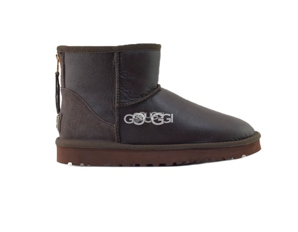 Мужские угги на молнии Mini Zip Metallic Chocolate 