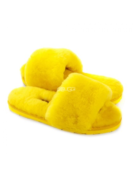 Женские тапочки Fluff Slide Slippers Yellow