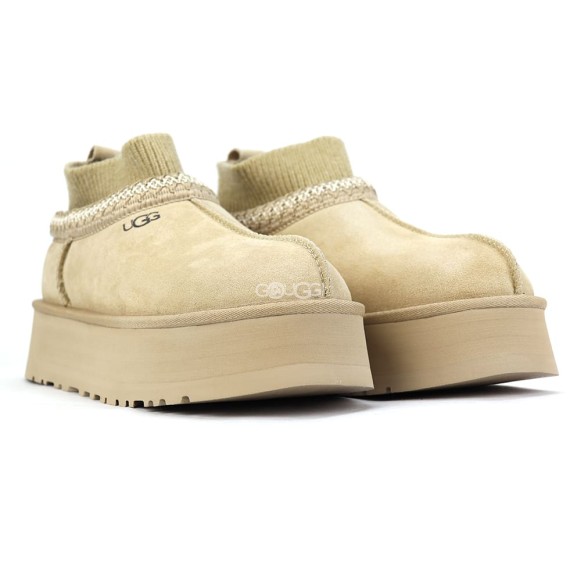 Женские угги на платформе Ugg Tazz Knit Mustard Seed