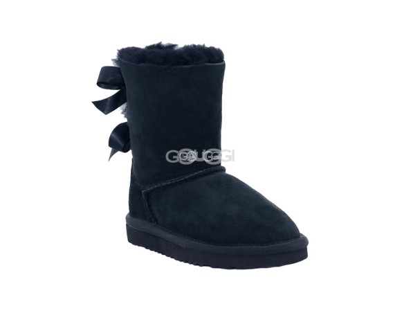 Детские угги с бантиками Kids Bailey Bow Black