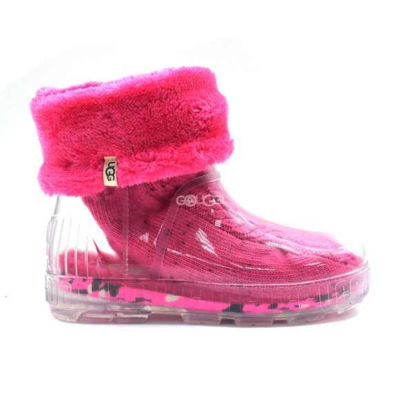 Женские прозрачные короткие угги Ugg Drizlita Clear Boot Pink