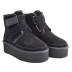 Женские короткие угги на платформе Ugg Classic Short Suede Platform Black