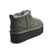 Женские ультра мини угги на платформе Classic Ultra Mini Platform Dark Green