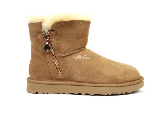 Женские угги на молнии Bailey Zip Mini Chestnut