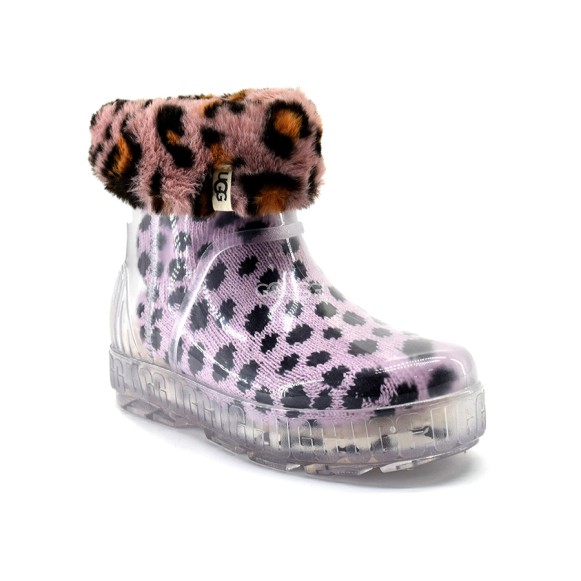 Женские прозрачные короткие угги Ugg Drizlita Clear Boot Leopard