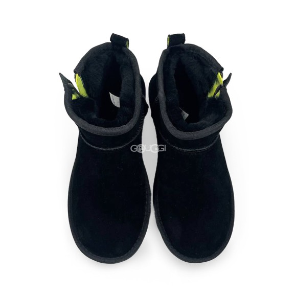 Женские ультра мини угги с молнией Ugg Women's Ultra Mini Black Zip